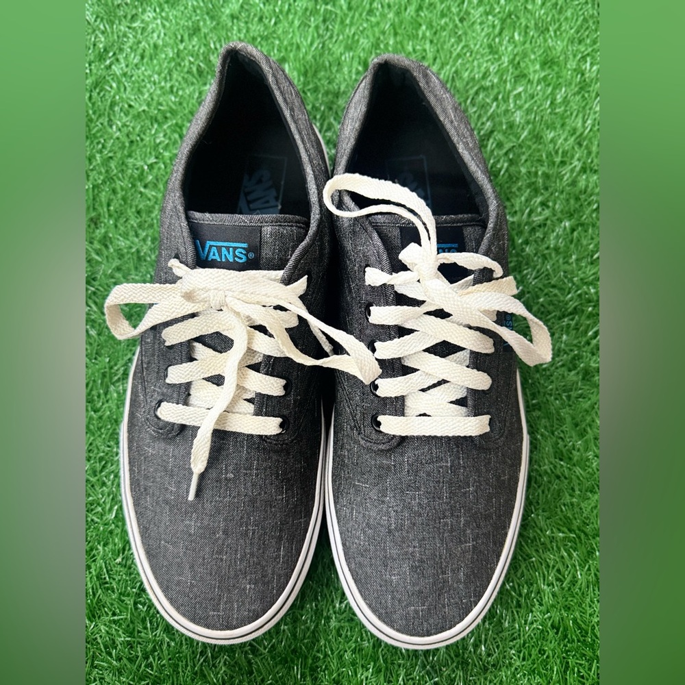 Vans Men's Black Canvas Sneakers Size 12